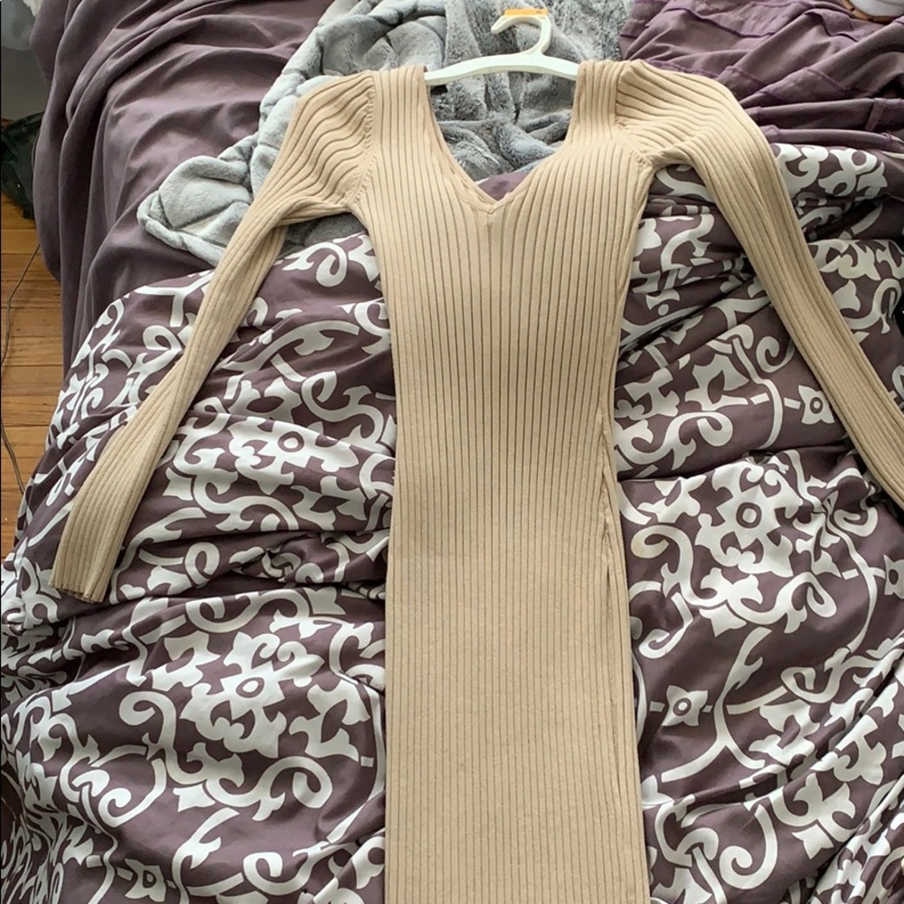 Rob-Knit Off Shoulder Bodycon Maxi Dress